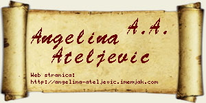 Angelina Ateljević vizit kartica
